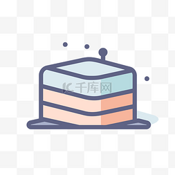 蛋糕代金券图片_蓝色和粉色的蛋糕图标 向量
