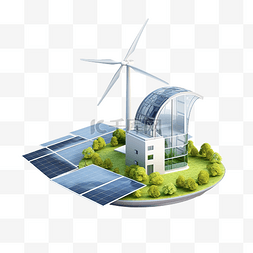 环境生态图图片_可再生能源更新图 3d