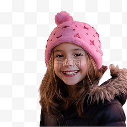 花拱門图片_托莱多圣诞节时，一个戴着粉色帽