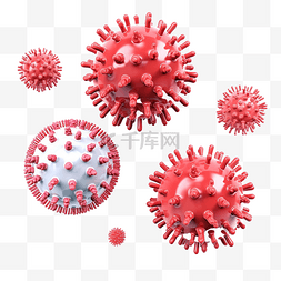生活方式图标图片_Virus Medical 3d 插图