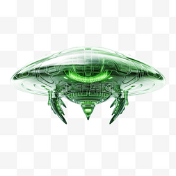 外放粒子图片_绿色外星飞船 ufo AI 生成