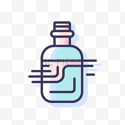有线用户图片_一个空瓶液体图标，上面有线条 
