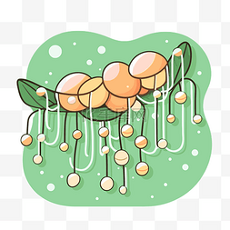 珍珠串图片_豆荚中的豌豆矢量图剪贴画