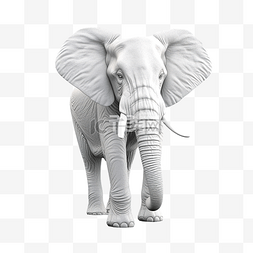 大象 3d 插图