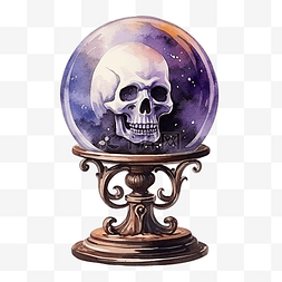 财富球体图片_支架上的圆形魔法玻璃球预测未来