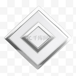 菱形背景元素图片_银色菱形徽章