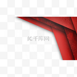 标题装饰商务图片_商务边框红色现代几何创意
