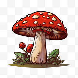 飞木耳蘑菇轮廓风格食用有机蘑菇