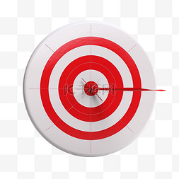 飞镖靶图片_带有红色飞镖或箭头的白色目标隔