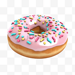 甜甜圈食品 3d 插图