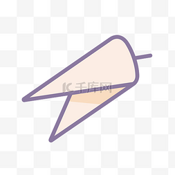 纸飞机的图标图片_折叠纸飞机在空中飞行的轮廓 向