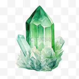 水彩水晶绿
