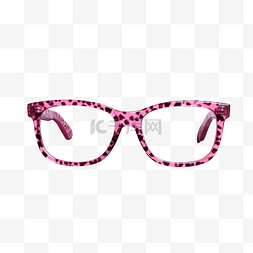 粉色豹纹眼镜