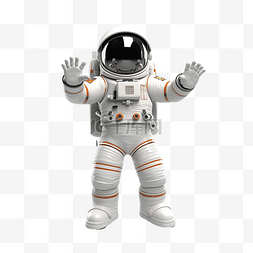 宇航员在外太空自定义设置 3d 渲