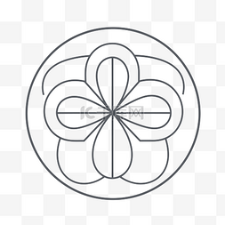 一朵花图片_里面有一朵花的圆圈 向量