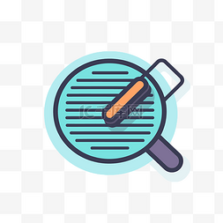 烧烤工具图标图片_烧烤平面图标，上面有一把抹刀 