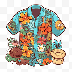 夏威夷风衬衫图片_夏威夷襯衫 向量