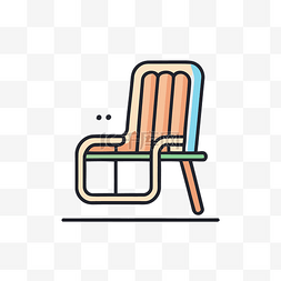 线性条纹椅子