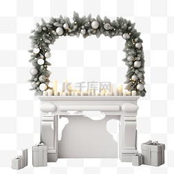 白色壁炉门口的圣诞作文