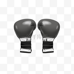 黑色和白色拳击手套符号