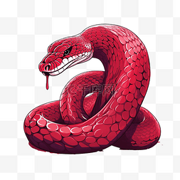 红蛇插画