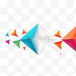 抽象折纸图片_折纸元素banner背景