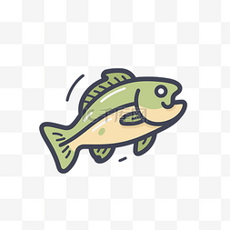 平面风格的小鱼插画 向量