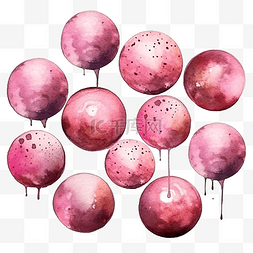 水彩粉色巧克力炸弹