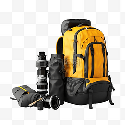 旅行套装背包 3d 插图