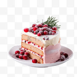 圣诞餐桌上漂亮美味的蛋糕，上面