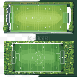 卡通足球场图片_足球场剪贴画 足球场与灌木和树