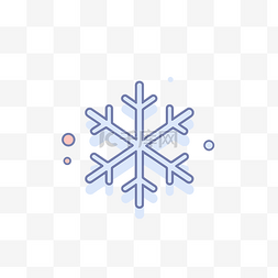 透明雪花png图片_平面樣式的雪花圖標 向量