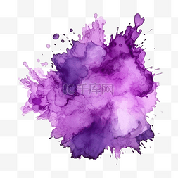 水彩紫色印迹