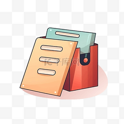 秘书图片_最小风格的文档文件夹和语音框插