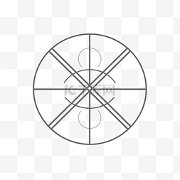 具有同心圆和对角线的古代几何符