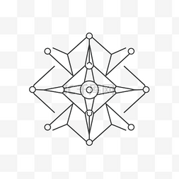 神经元结构图片_内部线条的几何设计象征循环结构