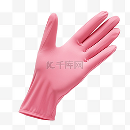 粉色简约手套