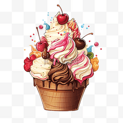 粉色背景杯子图片_冰淇淋线条艺术