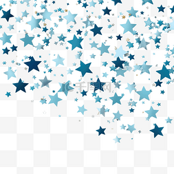 蓝色星星五彩纸屑蓝色星星闪闪发