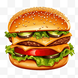 漢堡快餐卡通