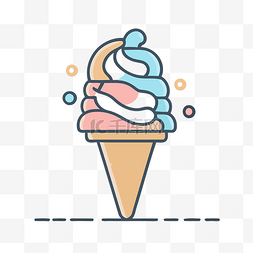 冰淇淋背景矢量图图片_简单的冰淇淋插画插画矢量图
