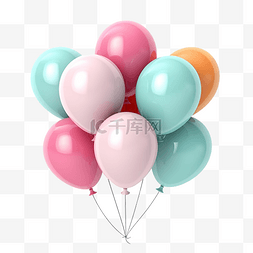 生日气球背景图片_3d 气球图