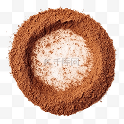 咖啡粉图片_孤立的圆形咖啡粉污渍