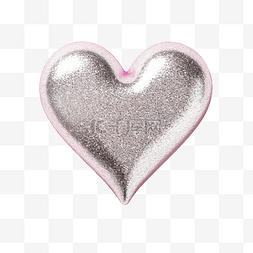 把爱带回家靶图片_优雅的银色心形，带粉色闪光