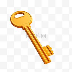 安全键盘锁图片_关键 3d 渲染橙色