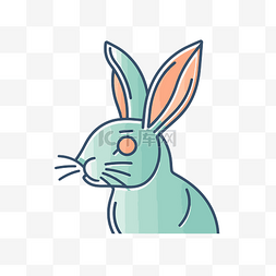 有耳朵的兔子的插图 向量