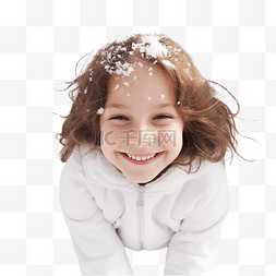 躺在户外图片_快乐的孩子在雪地里做天使孩子在