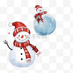 圣诞无缝图案与可爱的雪人和落雪