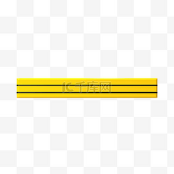 可爱简单的边框图片_简约黄色线条边框