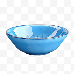 桌子近景图片_藍色陶瓷碗
